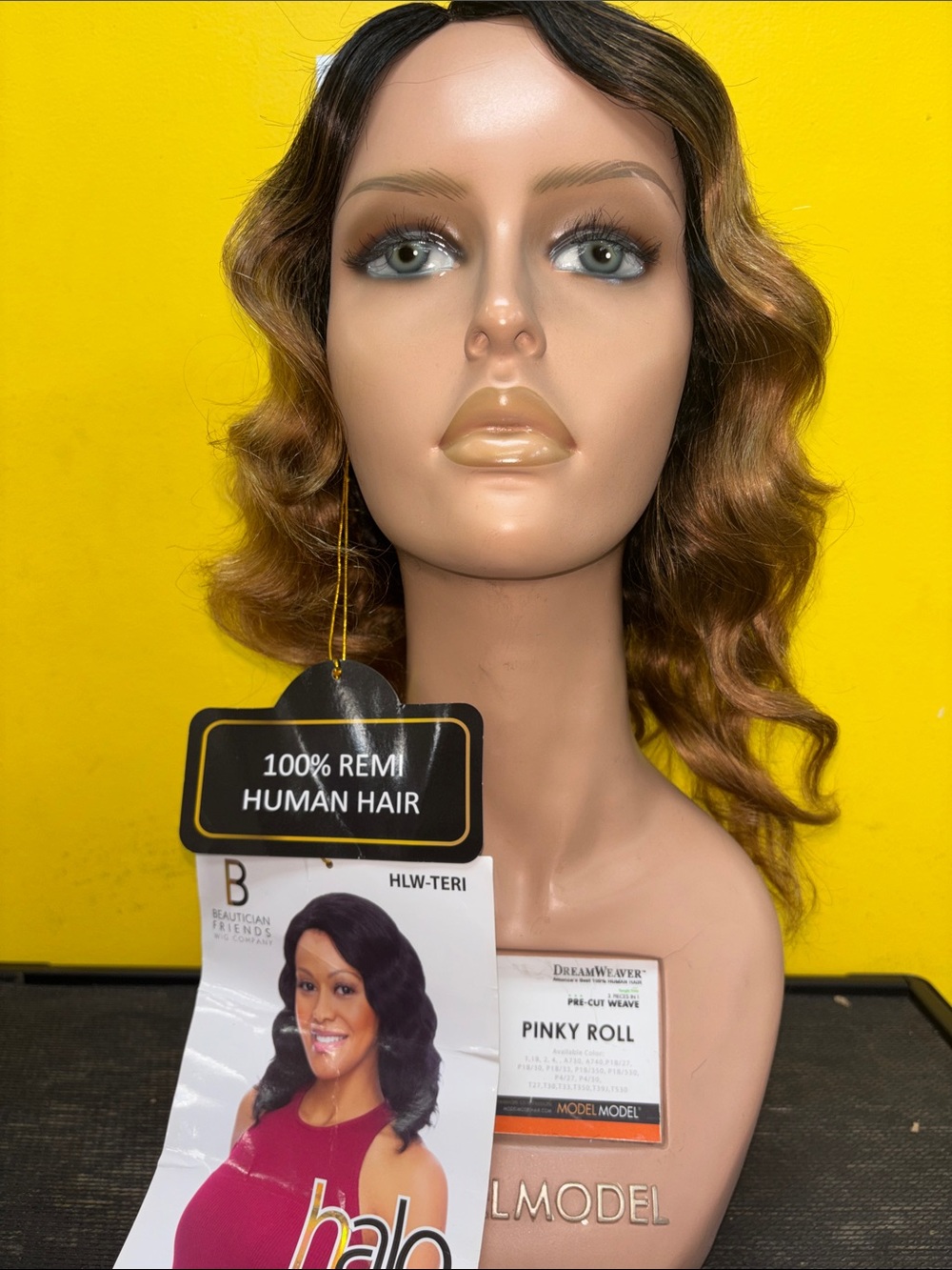 L 100% Remi Human Hair Wig - Honey Brown Ombre T/27